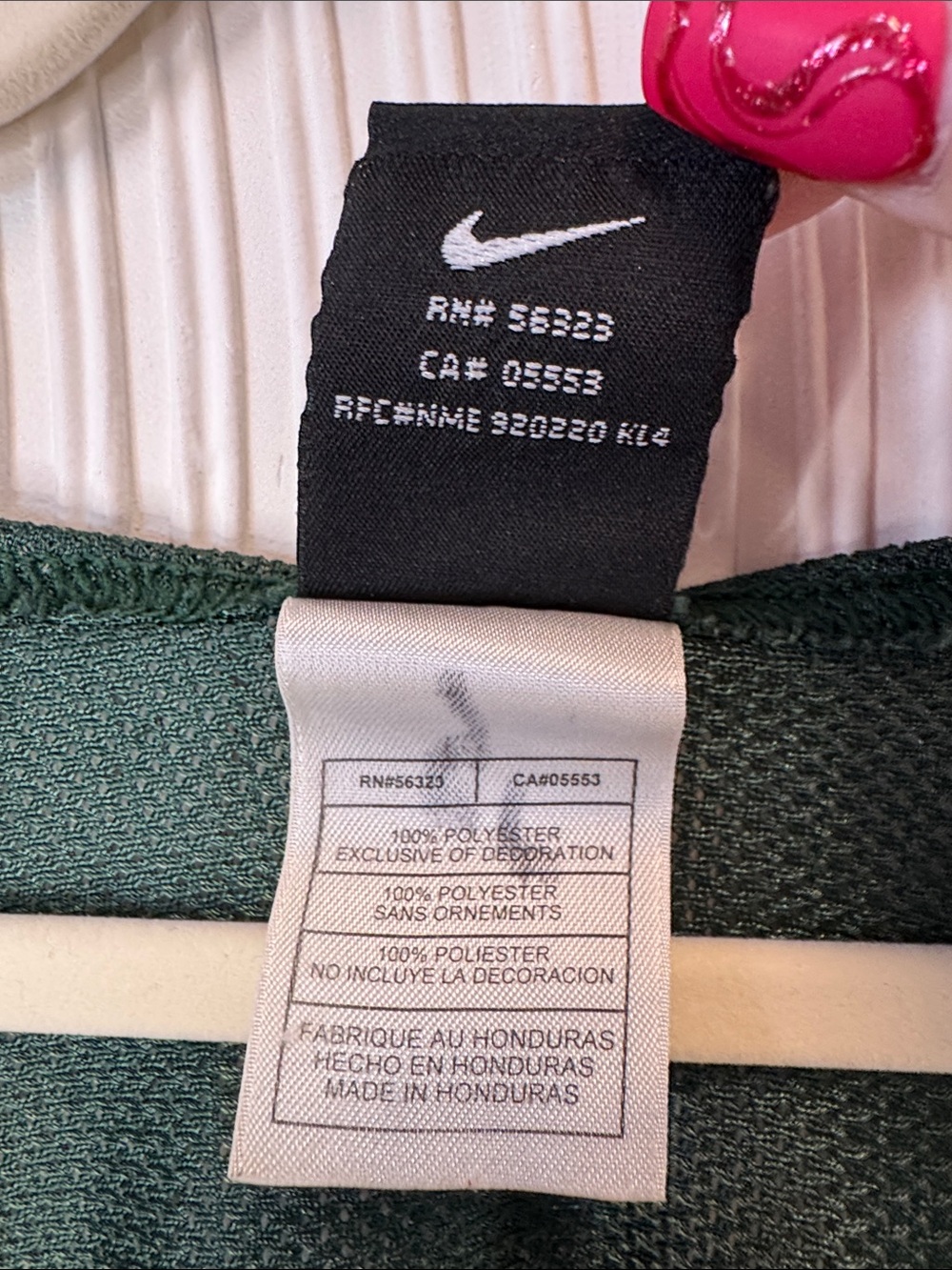 Nike Dark Green Soccer Mesh Crop Tank N0702 - Picture 3 of 7